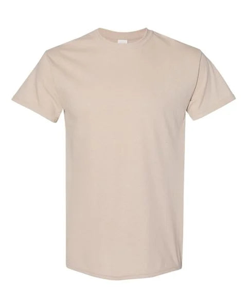 Beige t-shirt on a white background