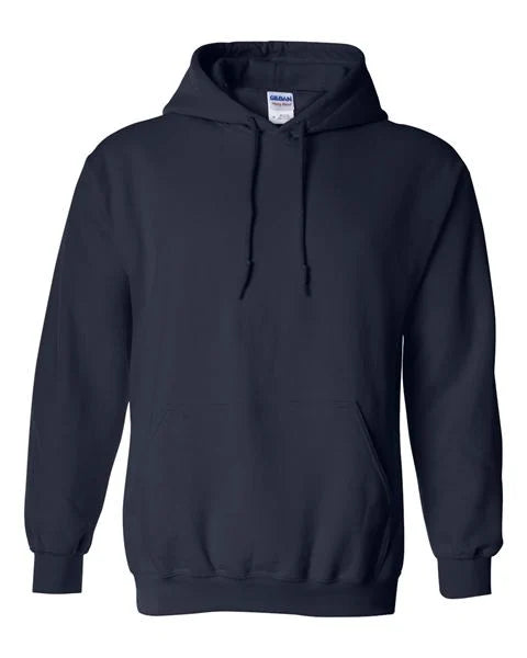 Navy blue hoodie on a white background