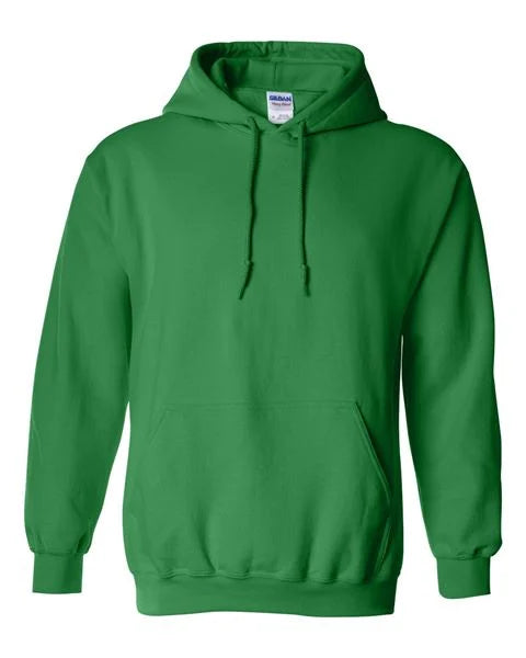 Green hoodie on a white background