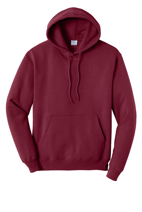 Maroon hoodie on a white background
