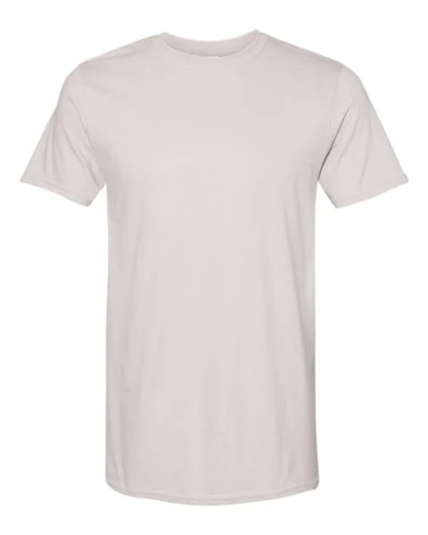 Plain light gray t-shirt on a white background