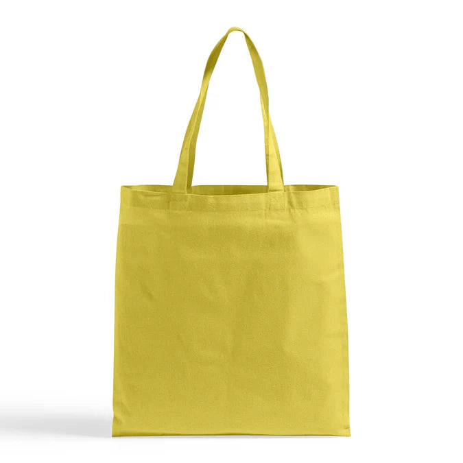 Yellow tote bag on a white background